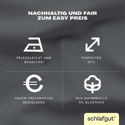 Schlafgut Schlafgut EASY Jersey Elasthan Hoeslaken M - 120x200 - 130x220 556 Grey Deep