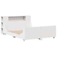 Bedframe zonder matras massief grenenhout wit 120x200 cm - thumbnail