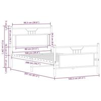 Bedframe zonder matras hout sonoma eikenkleurig 100x200 cm - thumbnail