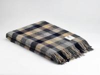 Mcnutt of Donegal McNutt of Donegal plaid pure wool Home 145x200 Mustard Navy block - thumbnail