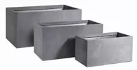 Mcollections Terrasafscheiding Plantenbak - 100 × 45 × 45 cm - Clayfibre - Grijs - thumbnail