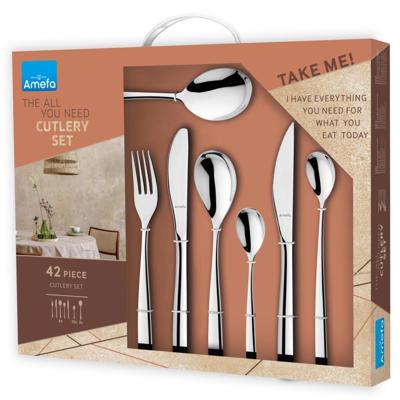 Amefa Gaia All You Need Bestekset 42-delig Zilver/RVS Amefa Gaia All You Need Bestekset 42-delig Zilver/RVS