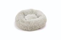 Beeztees Yali, hondenbed, pluche, lichtgrijs, diam. 50 cm - thumbnail