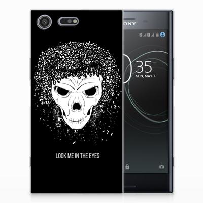 Silicone Back Case Sony Xperia XZ Premium Skull Hair
