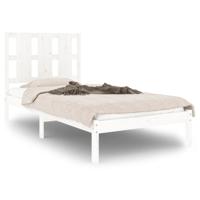 Bedframe massief hout wit 120x190 cm - thumbnail
