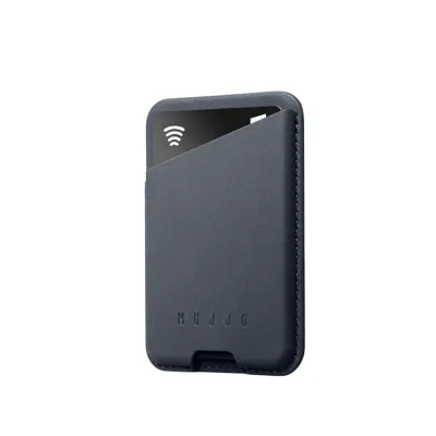 Mujjo Magsafe lederen card portomonee - Basalt