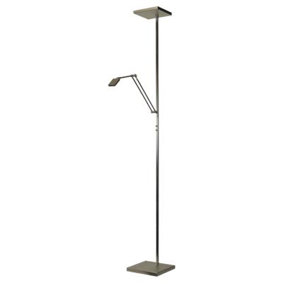 Masterlight Vloerlamp uplightDenia 1 2-lichts 185cm nikkel mat - 1881-37-DW