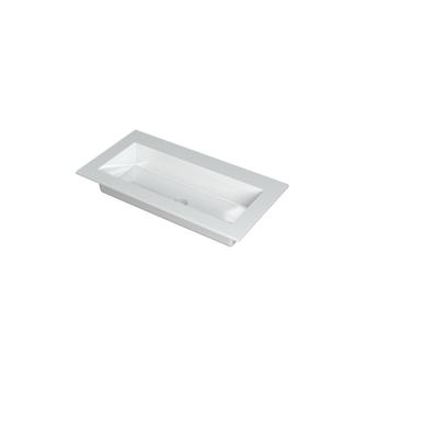 INK Kraft Wastafel Enkele Bak 2 Kraangaten - 1000x450x10 mm - Glans Wit