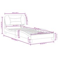 Bedframe met LED-verlichting kunstleer grijs 120x200 cm - thumbnail