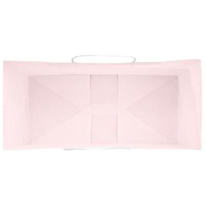 VidaXL Papieren zakken 50 st met hengsels 26x12x35 cm roze