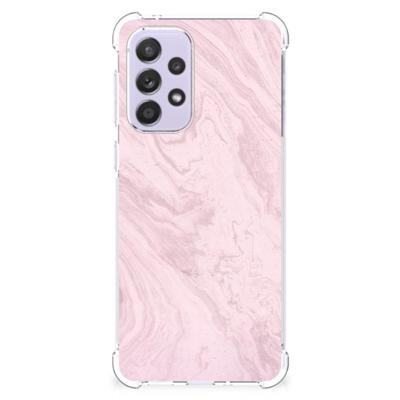 Samsung Galaxy A33 Anti-Shock Hoesje Marble Pink - Origineel Cadeau Vriendin Samsung Galaxy A33 Anti-Shock Hoesje Marble Pink - Origineel Cadeau Vriendin