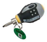 Bahco Schroevendraaier ERGO™ | met veiligheidsring | driecomponentengreep | stubby | rechte punt | gleuf | 1 mm x 5.5 mm x 25 mm - TAH - TAHBE-8350 - thumbnail