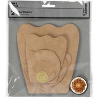 Creativ Company Papieren bloemen, d 15+25 cm, naturel, 2 stuk/ 1 doos - thumbnail