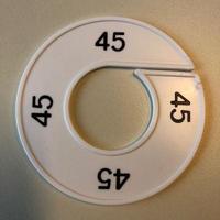 Maatring 9cm wit/zwart 45 - thumbnail