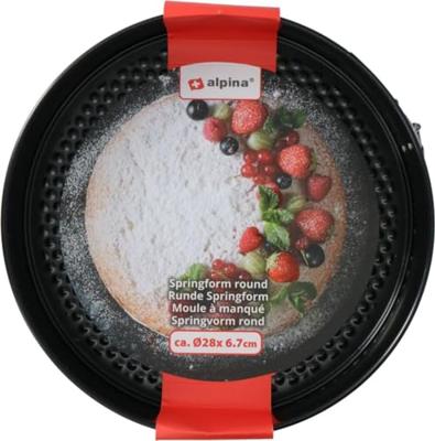 Alpina springvorm anti-aanbaklaag metaal 28x6,7cm zwart Alpina springvorm anti-aanbaklaag metaal 28x6,7cm zwart