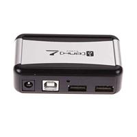 Frans stopcontact, USB 2.0-poorten, externe hub 7 met meerdere stekker, netstekker, voor laptop - thumbnail