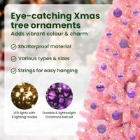 VidaXL Kerstboom met 150 led met standaard roze 150 cm pvc - thumbnail