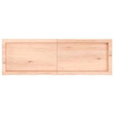 VidaXL Wastafelblad 120x40x(2-6) cm onbehandeld massief hout