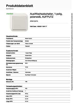 Merten MEG3116-8719 Wisselschakelaar Compleet Polar-wit 1 stuk(s)