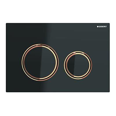 Bedieningsplaat Geberit Sigma 50 Round voor 2-toets Spoeling Rosé Goud / Zwart Bedieningsplaat Geberit Sigma 50 Round voor 2-toets Spoeling Rosé Goud / Zwart