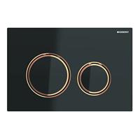 Bedieningsplaat Geberit Sigma 50 Round voor 2-toets Spoeling Rosé Goud / Zwart - thumbnail
