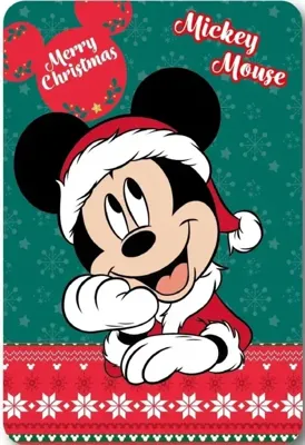 Mickey Mouse Festive Christmas Fleece deken 100 x 140 cm Mickey Mouse Festive Christmas Fleece deken 100 x 140 cm