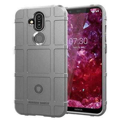 Schokbestendige beschermer cover volledige dekking silicone case voor Nokia 8 1/X7 (grijs) Schokbestendige beschermer cover volledige dekking silicone case voor Nokia 8 1/X7 (grijs)