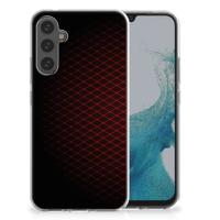 Samsung Galaxy A34 | TPU bumper | Geruit Rood - thumbnail