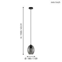 Eglo Glazen hanglampCadaques Ø 18cm - 98582 - thumbnail