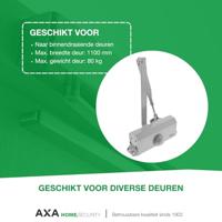 AXA AXA 7504 deurdranger met schaararm sluitkracht 2-4 - aluminiumgrijs - thumbnail