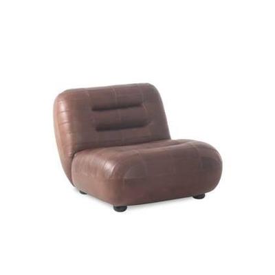 Dutchbone Fauteuil 'Wyatt' Wax Leder, kleur Chocolate