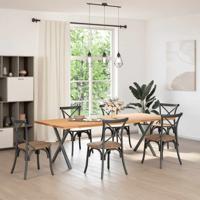 Eettafelpoten 2 st X-vormig 80x(72-73) cm staal antraciet - thumbnail