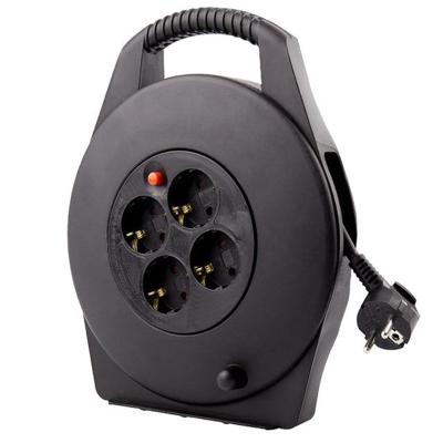 Kabelhaspel BRASQ 4 voudig 15 meter zwart Kabelhaspel BRASQ 4 voudig 15 meter zwart