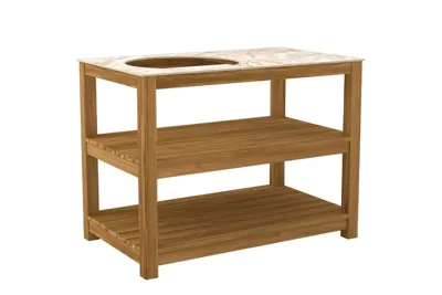 Passion Grills | Buitenkeuken Onderdeel | Milano Big Green Egg Tafel | 120 x 76 cm | Albastro Cream