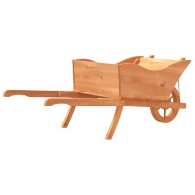 Plantenbak kruiwagen 128x45,5x43 cm massief vurenhout