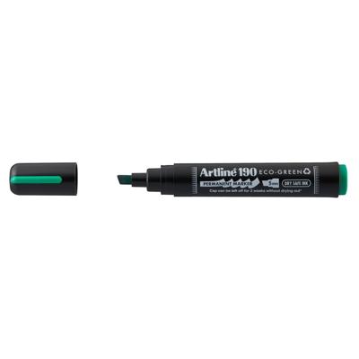 Permanent marker artline 190 eco schuin 2-5mm gn | 12 stuks