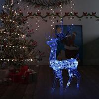 Kerstversiering rendier 140 LED's 120 cm acryl blauw - thumbnail