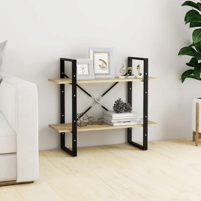 VidaXL Boekenkast met 2 schappen 80x30x70 cm spaanplaat sonoma eiken VidaXL Boekenkast met 2 schappen 80x30x70 cm spaanplaat sonoma eiken