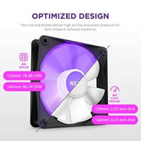 NZXT F140 Core - 140mm RGB Fan - Single - Black - thumbnail