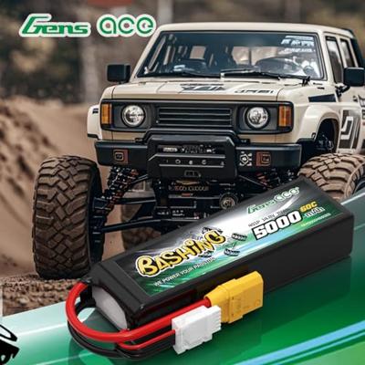 GensAce Bashing Car Lipo 60c 14,8 volt 5000mah met XT90 Stekker