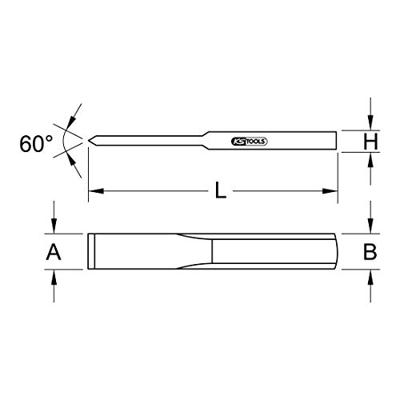 KS Tools Platte beitel, 230 mm 1620131