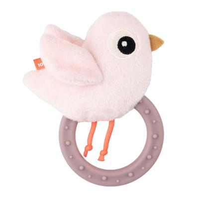 Done By Deer rammelaar met koord birdee roze