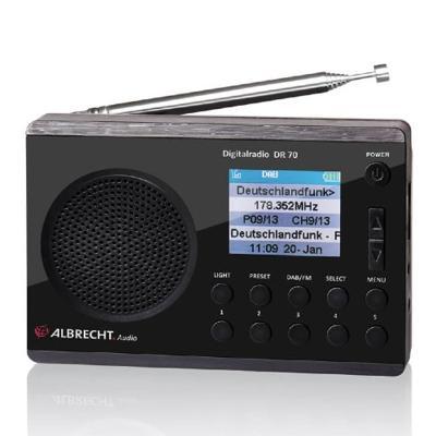 Albrecht DR 70 Transistorradio DAB+, VHF (FM) Zaklamp Zwart