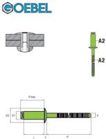 Goebel Popnagel 3.0x10mm rvs/rvs (1000) - thumbnail