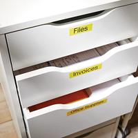 Labeltape DYMO D1 45808 Polyester Tapekleur: Geel Tekstkleur:Zwart 19 mm 7 m - thumbnail