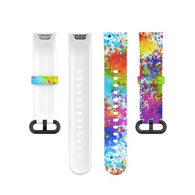By Qubix - Siliconen band met print - Verfprint - Compatible met Xiaomi Mi Watch Lite/Redmi Watch - Compatible Xiaomi bandje