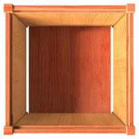 Plantenbakken 2 st cm massief grenenhout waxbruin - thumbnail