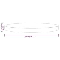 Tafelblad rond 50x3 cm massief grenenhout - thumbnail