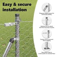 VidaXL Afrasteringspaal zilver 10 x 1 m (50 mm gaas) staal - thumbnail