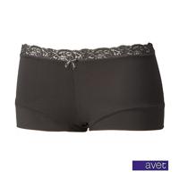 Kanten boxershort dames 38832 - Dames onderbroek - kanten ondergoed -badstof kruisje - wit en zwart - L | Dames slip - Onderbroek - Ondergoed - - L - thumbnail
